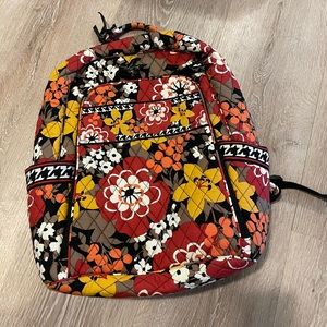 Vera Bradley Floral Backpack - Red, Yellow, Orange, Black